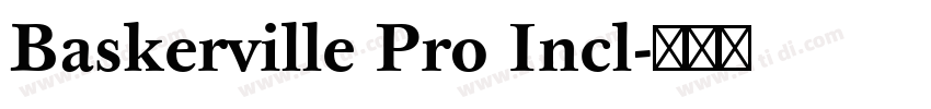 Baskerville Pro Incl字体转换